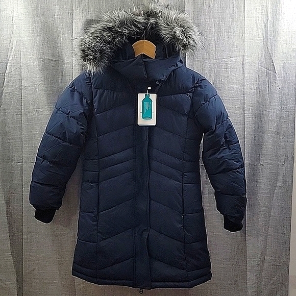 ZSHOW Winter Coat NWT Water Resistant Long Parka Warm Hooded Puffer Jacket SZ 8 - Picture 1 of 10